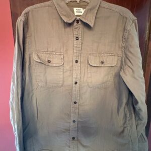 Men's Taupe Button-Down Shirt
